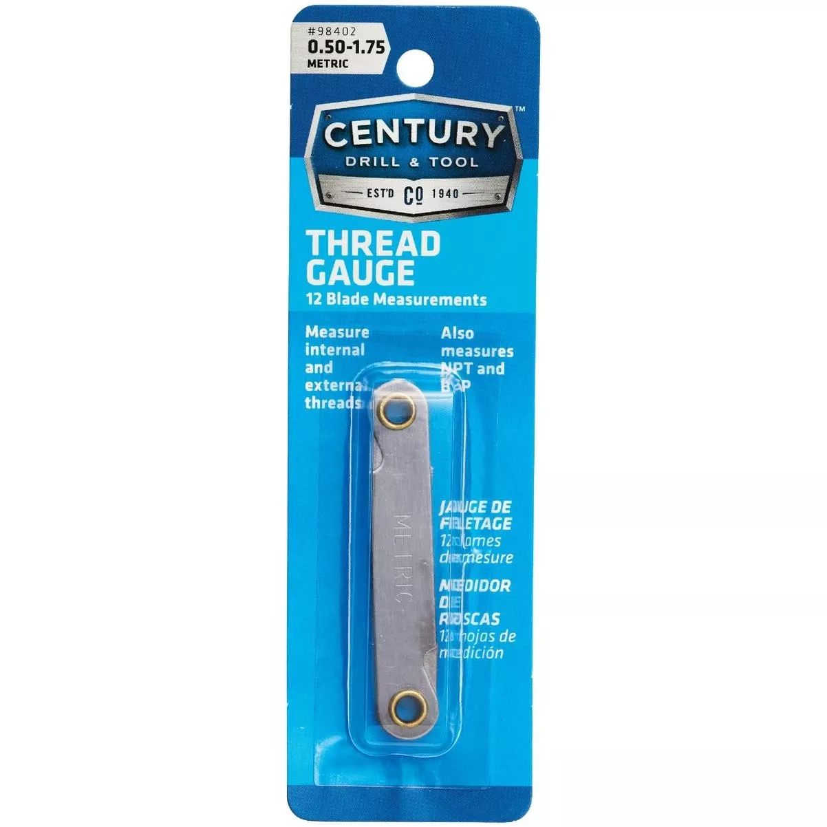 0.50-1.75 Npt & Bsp Metric Screw Pitch Gauge
