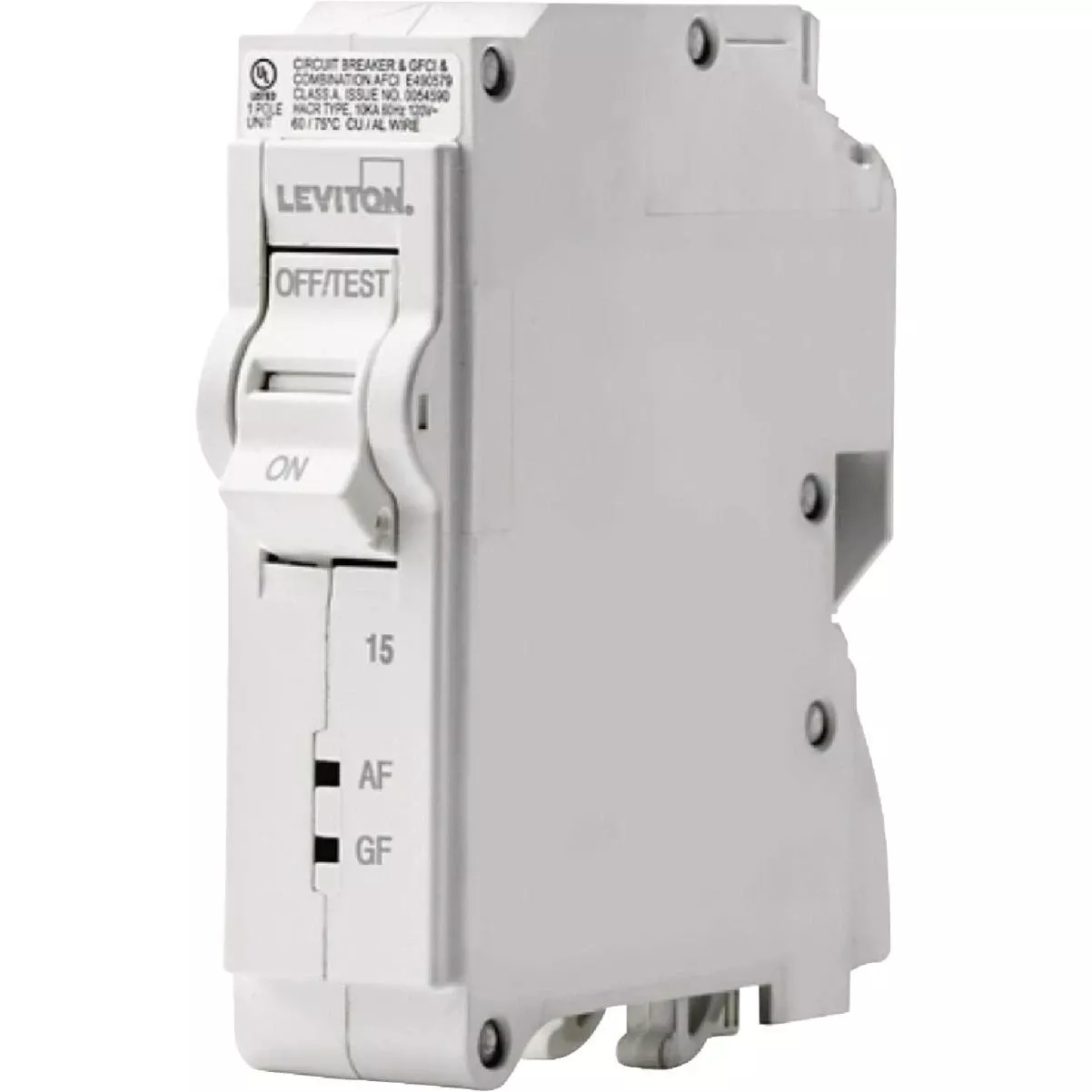 15a 1-pole Hydraulic Magnetic Trip Plug-on Afci/gfci White Branch Circuit Breaker