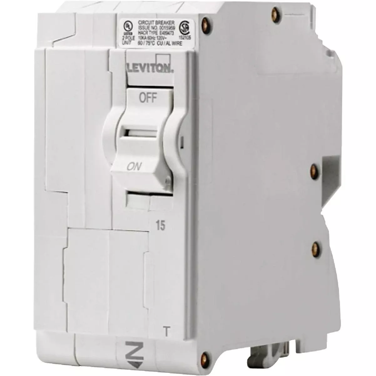 15a Double-pole Plug-on Standard Branch Thermal Magnetic Trip Circuit Breaker
