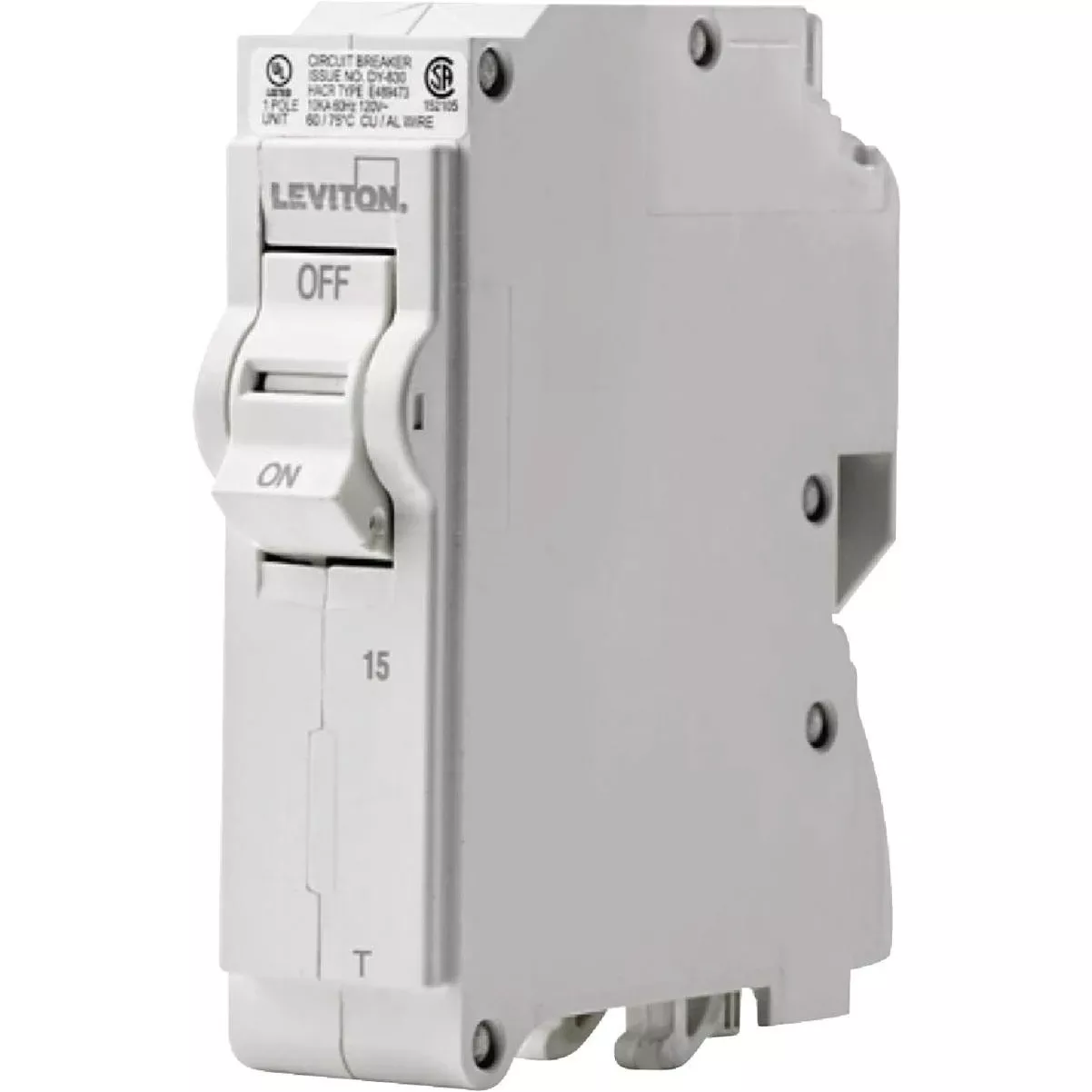 15a Single-pole Plug-on Standard Branch Thermal Magnetic Trip Circuit Breaker