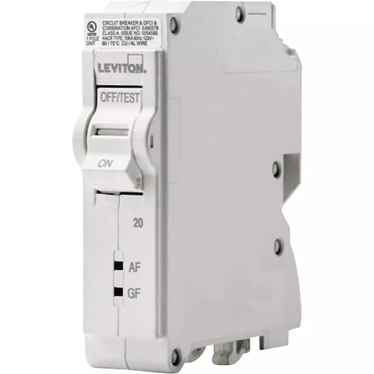 20a 1-pole Hydraulic Magnetic Trip Plug-on Afci/gfci White Branch Circuit Breaker