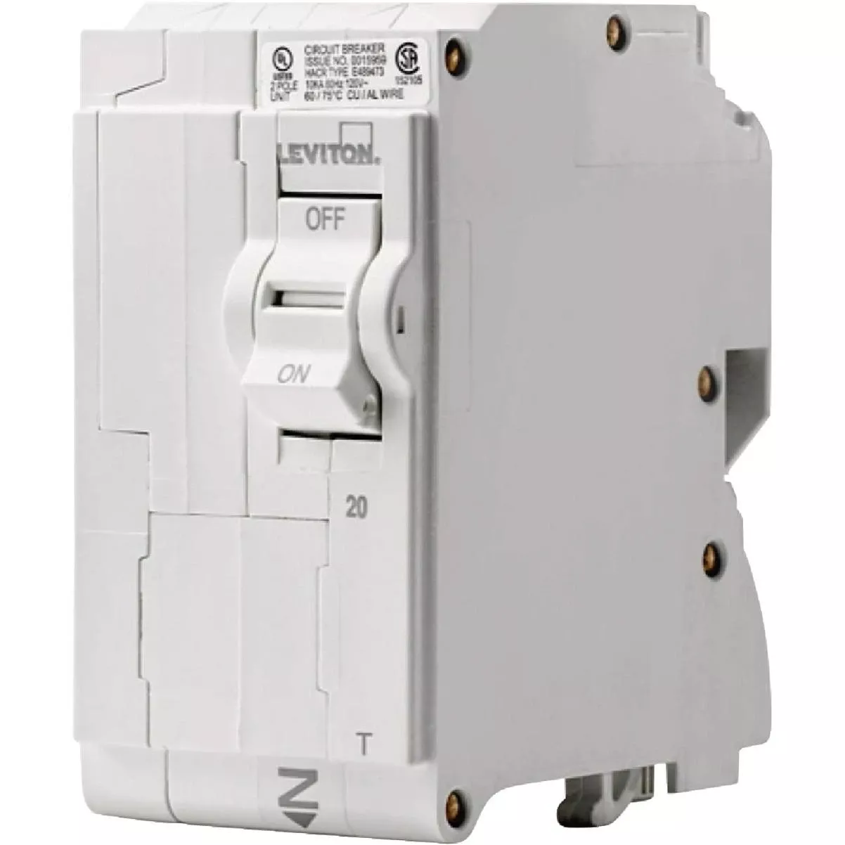 20a Double-pole Plug-on Standard Branch Thermal Magnetic Trip Circuit Breaker