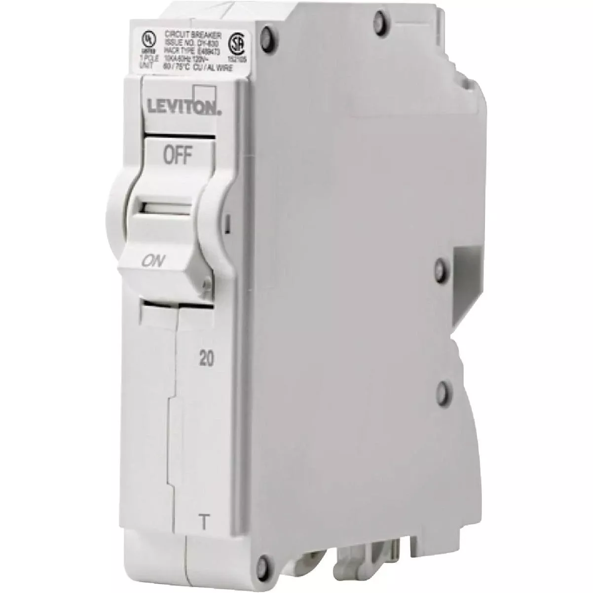 20a Single-pole Plug-on Standard Branch Thermal Magnetic Trip Circuit Breaker