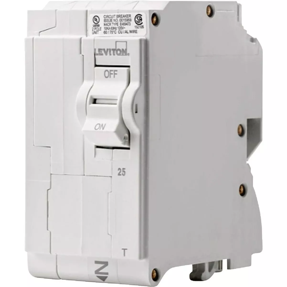 25a Double-pole Plug-on Standard Branch Thermal Magnetic Trip Circuit Breaker