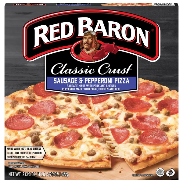 Red Baron Sausage and Pepperoni Classic Crust Frozen Pizza | Hy-Vee Aisles Online Grocery Shopping