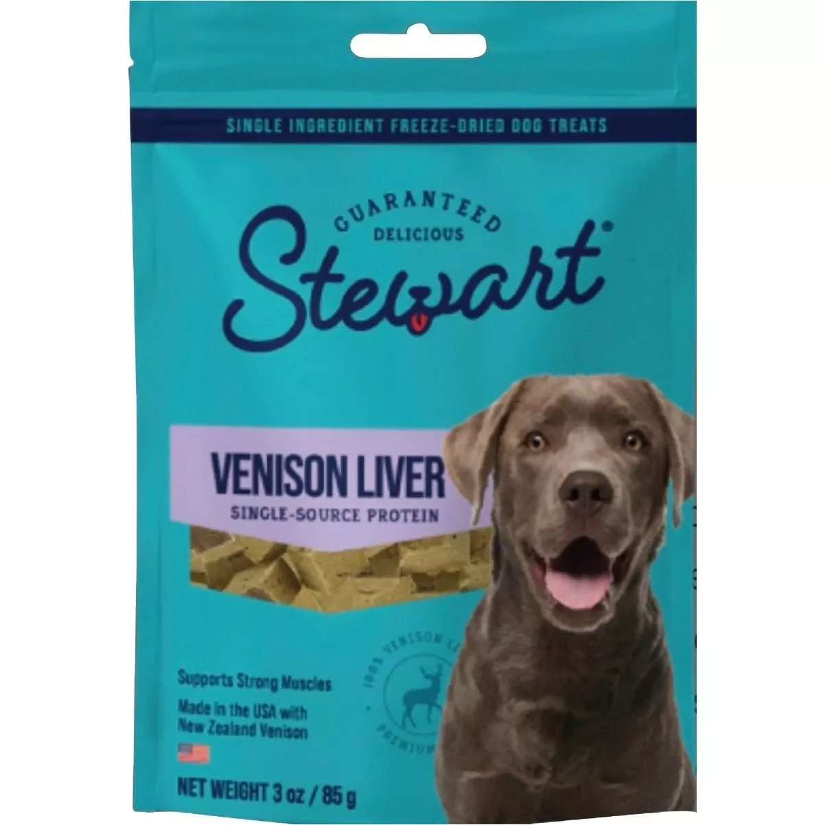 's 3 Oz. Venison Freeze Dried Single Ingredient Dog Treat