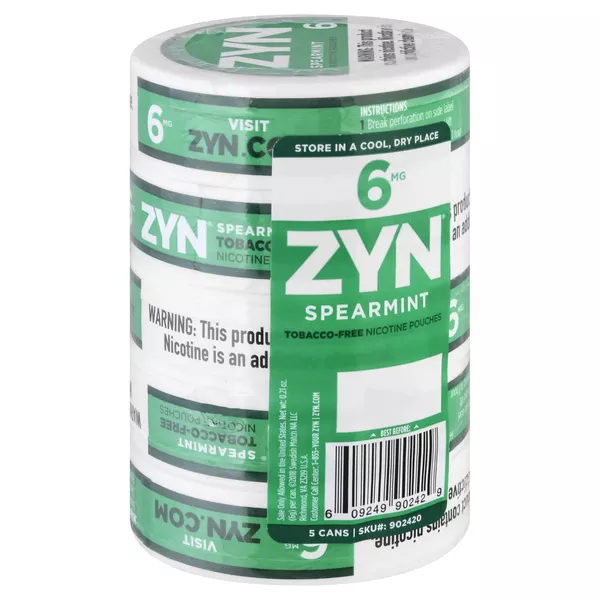 Zyn Nicotine Pouches, 6 Mg, Spearmint | Hy-Vee Aisles Online Grocery Shopping